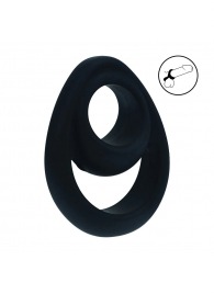 Черное эрекционное кольцо Double Ergo Silicone Cockring - Shots Media BV - в Тольятти купить с доставкой