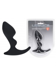 Черная анальная пробка для массажа простаты Double Ripple Silicone Prostate Massager - Shots Media BV - в Тольятти купить с доставкой