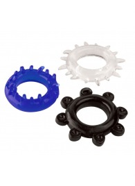 Набор из 3 эрекционных колец разного цвета и рельефа - Boys of Toys - в Тольятти купить с доставкой