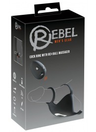 Черная вибронасадка для эрекции и стимуляции мошонки Cock ring with RC ball massager - Orion - в Тольятти купить с доставкой