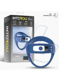Синее интерактивное эрекционное виброкольцо Rank - Intoyou - в Тольятти купить с доставкой