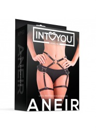Черные стрепы на бёдра Aneir - Intoyou - купить с доставкой в Тольятти