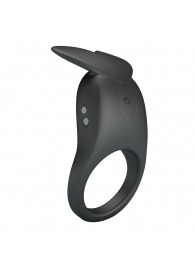 Черное перезаряжаемое виброкольцо Carlton - Baile - в Тольятти купить с доставкой