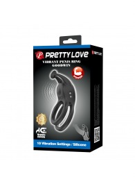 Черное перезаряжаемое виброкольцо Goodwin - Baile - в Тольятти купить с доставкой