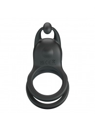 Черное перезаряжаемое виброкольцо Goodwin - Baile - в Тольятти купить с доставкой