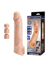 Телесный фаллоудлинитель с подхватом мошонки Silas - 26 см. - Baile - в Тольятти купить с доставкой