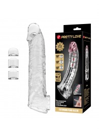 Прозрачный фаллоудлинитель с подхватом мошонки Silas - 26 см. - Baile - в Тольятти купить с доставкой