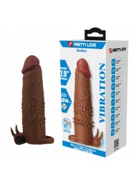 Коричневая насадка на пенис Quillon - 20 см. - Baile - в Тольятти купить с доставкой