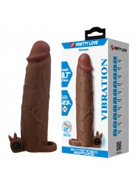 Коричневая насадка на пенис Xerxes - 22 см. - Baile - в Тольятти купить с доставкой