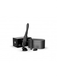 Черная секс-машина с функцией нагрева, насадками и присоской Sesh - Zalo - купить с доставкой в Тольятти