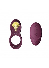 Фиолетовое эрекционное виброкольцо Bayek с пультом ДУ - Zalo - в Тольятти купить с доставкой