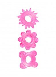 Комплект из 3 розовых эрекционных колец - Erowoman-Eroman - в Тольятти купить с доставкой