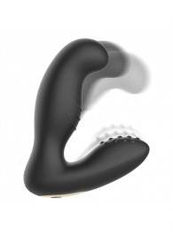 Черный вибромассажер простаты с ротацией и пультом ДУ - Ibiza - в Тольятти купить с доставкой