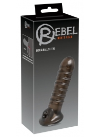 Насадка на пенис Rebel smoke с рёбрышками и отверстием под мошонку - Orion - в Тольятти купить с доставкой