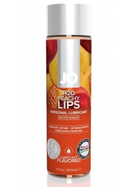 Лубрикант на водной основе с ароматом персика JO Flavored Peachy Lips - 120 мл. - System JO - купить с доставкой в Тольятти