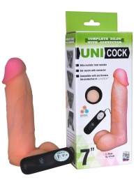 Фаллическая насадка Харнесс UNICOCK 7  с вибрацией - 19 см. - LOVETOY (А-Полимер) - купить с доставкой в Тольятти