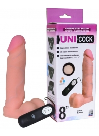 Фаллическая насадка Харнесс UNICOCK 8  с вибрацией - 20 см. - LOVETOY (А-Полимер) - купить с доставкой в Тольятти