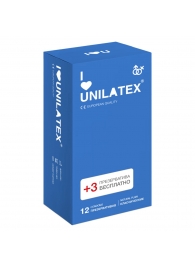 Классические презервативы Unilatex Natural Plain - 12 шт. + 3 шт. в подарок - Unilatex - купить с доставкой в Тольятти