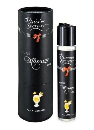 Массажное масло с ароматом пина колады Huile de Massage Gourmande Pina Colada - 59 мл. - Plaisir Secret - купить с доставкой в Тольятти