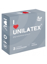 Презервативы с рёбрами Unilatex Ribbed - 3 шт. - Unilatex - купить с доставкой в Тольятти