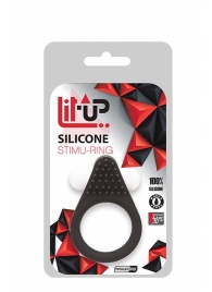 Чёрное эрекционное кольцо LIT-UP SILICONE STIMU RING 1 BLACK - Dream Toys - в Тольятти купить с доставкой