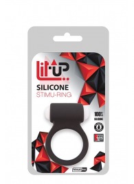 Чёрное эрекционное виброкольцо LIT-UP SILICONE STIMU RING 3 BLACK - Dream Toys - в Тольятти купить с доставкой