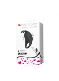 Чёрное эрекционное кольцо с вибрацией Rabbit Vibrator - Baile - в Тольятти купить с доставкой