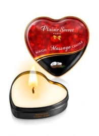 Массажная свеча с ароматом кокоса Bougie Massage Candle - 35 мл. - Plaisir Secret - купить с доставкой в Тольятти