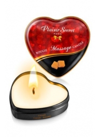 Массажная свеча с ароматом карамели Bougie Massage Candle - 35 мл. - Plaisir Secret - купить с доставкой в Тольятти