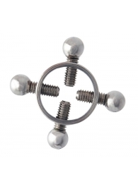 Серебристые зажимы для сосков на винтах - ToyFa - купить с доставкой в Тольятти