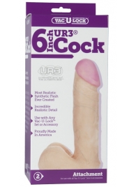 Ультра реалистичная насадка Vac-U-Lock  6  ULTRASKYN Cock - 17,3 см. - Doc Johnson - купить с доставкой в Тольятти