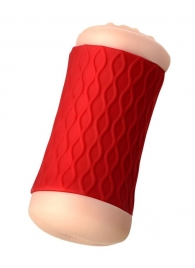 Двухсторонний мастурбатор JOS  NADIN в красном цилиндре - JOS - в Тольятти купить с доставкой