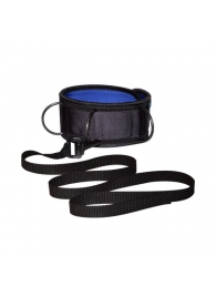 Чёрно-синий неопреновый ошейник с поводком - Sitabella - купить с доставкой в Тольятти