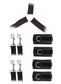 Комплект наручников и поножей LUXURIOUS BED RESTRAINT CUFF SET - Blush Novelties - купить с доставкой в Тольятти