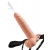 Телесный полый страпон с имитацией эякуляции 7.5  Hollow Squirting Strap-On with Balls Flesh - 21,6 см. - Pipedream - купить с доставкой в Тольятти