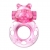 Розовое эрекционное виброкольцо на пенис Pink Bear - Baile - в Тольятти купить с доставкой