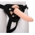 Телесный страпон на черных трусиках STRAP ON REAL DILDO - 20 см. - Dream Toys - купить с доставкой в Тольятти