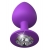 Фиолетовая анальная пробка со стразом Her Little Gem Large Plug - 9,5 см. - Pipedream - купить с доставкой в Тольятти
