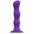 Фиолетовая насадка Strap-On-Me Dildo Geisha Balls size M - Strap-on-me - купить с доставкой в Тольятти