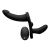 Черный вибрострапон Double Take 10X Double Penetration Vibrating Strap-on Harness - XR Brands - купить с доставкой в Тольятти