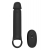 Черная насадка-удлинитель с вибрацией Vibrating Extender With Remote - Dream Toys - в Тольятти купить с доставкой