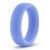 Голубое люминесцентное кольцо Silicone Glo Cock Ring - Blush Novelties - в Тольятти купить с доставкой