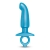 Голубая анальная пробка для массажа простаты Hither Silicone Prostate Plug - 14,3 см. - b-Vibe - в Тольятти купить с доставкой