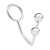 Кольцо на пенис с анальным стимулятором Two Bead Stainless Steel Anal Hook   Cock Ring - BlueLine - в Тольятти купить с доставкой