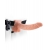 Телесный полый страпон с вибрацией Vibrating Hollow Strap-On with Balls - 24 см. - Pipedream - купить с доставкой в Тольятти