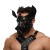 Черная кожаная маска «Собака» - Crazy Handmade - купить с доставкой в Тольятти