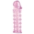 Гелевая розовая насадка на фаллос с шипами - 12 см. - Toyfa Basic - в Тольятти купить с доставкой
