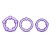 Набор из 3 фиолетовых эрекционных колец Stay Hard Beaded Cockrings - Blush Novelties - в Тольятти купить с доставкой