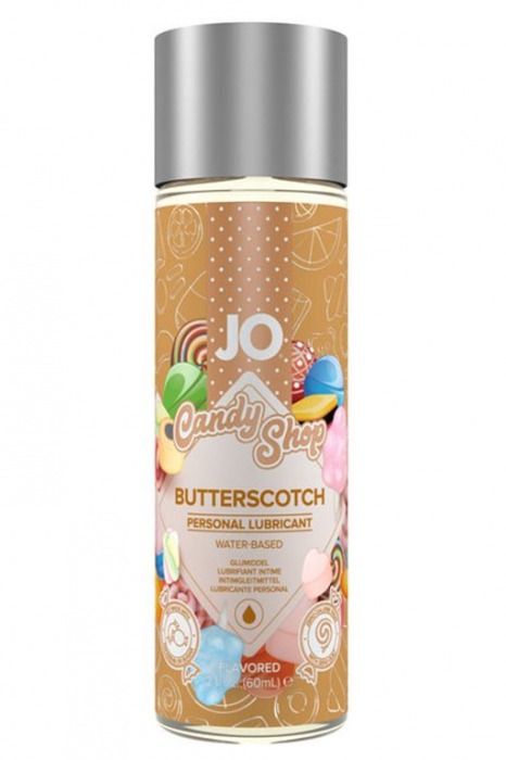 Смазка на водной основе Candy Shop Butterscotch с ароматом ирисок - 60 мл. - System JO - купить с доставкой в Тольятти