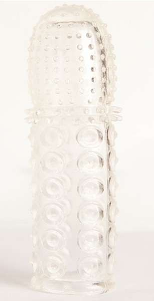 Прозрачная закрытая гелевая насадка - 13,5 см. - Toyfa Basic - в Тольятти купить с доставкой